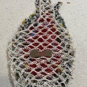 YUEQI QI NETTED BEADED PURSE MODEL RUNWAY ORIGINAL BAG